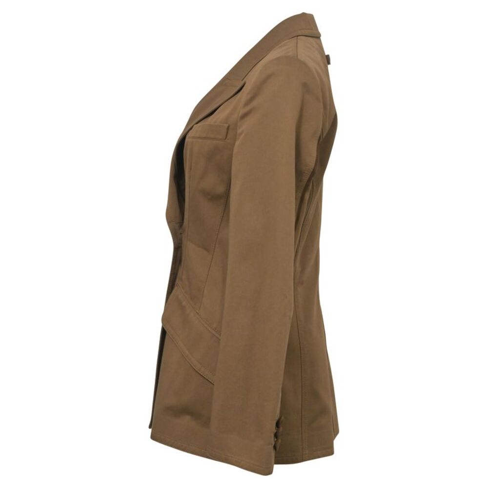 Fendi Double-Breasted Blazer in Brown Cotton - Picture 2 of 5